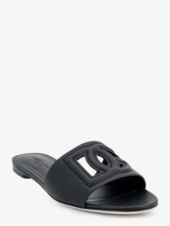 Dolce & Gabbana Leather Sandals With DG Millennials Logo
