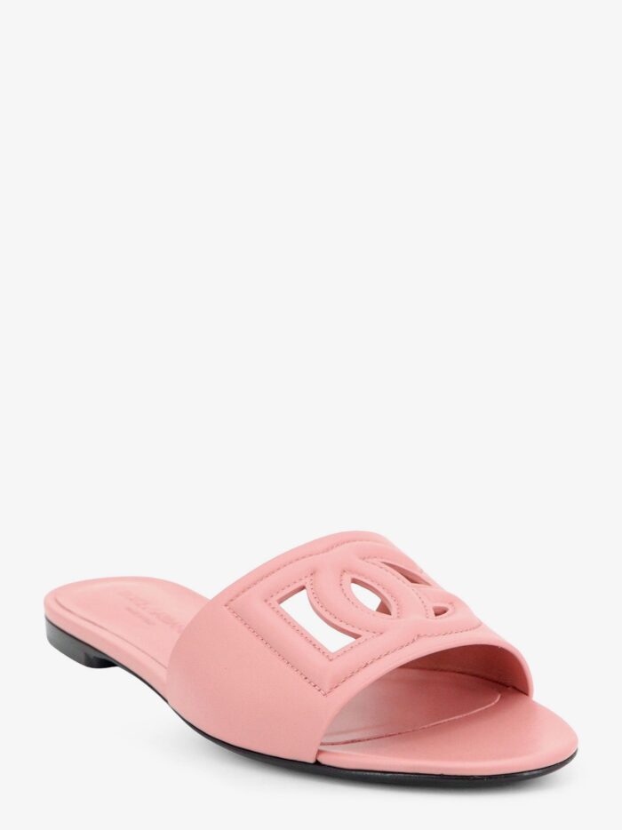 Dolce & Gabbana Leather Sandals With DG Millennials Logo