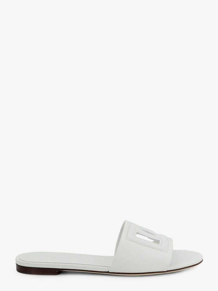 Dolce & Gabbana Leather Sandals With DG Millennials Logo