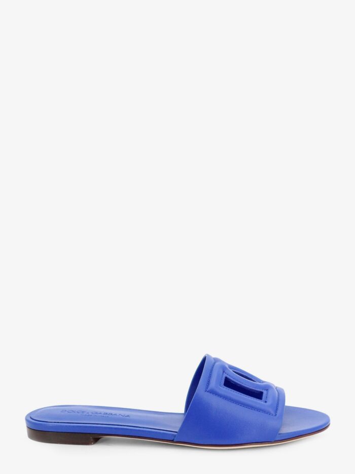 Dolce & Gabbana Leather Sandals With DG Millennials Logo