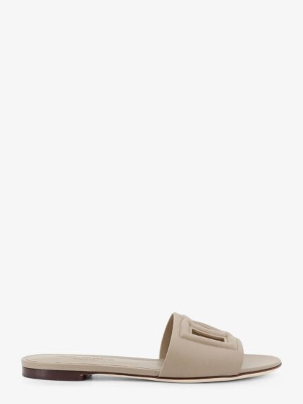 Dolce & Gabbana Leather Sandals With DG Millennials Logo