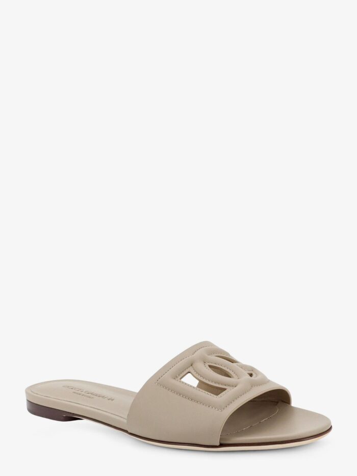 Dolce & Gabbana Leather Sandals With DG Millennials Logo