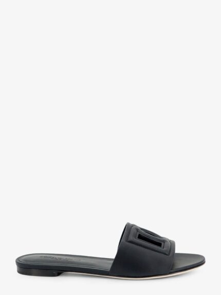 Dolce & Gabbana Leather Sandals With DG Millennials Logo