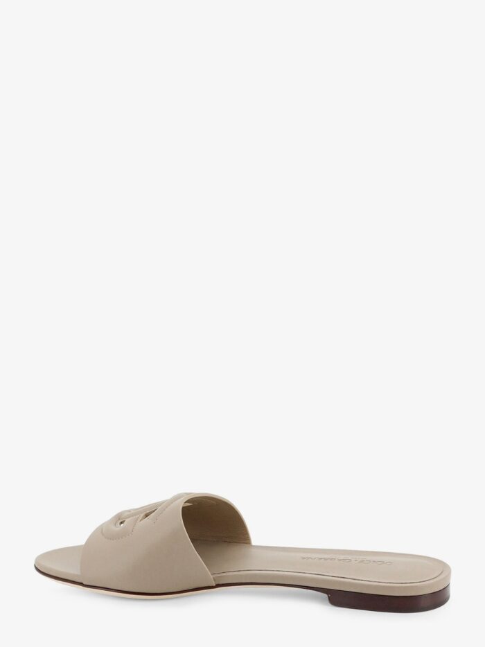 Dolce & Gabbana Leather Sandals With DG Millennials Logo