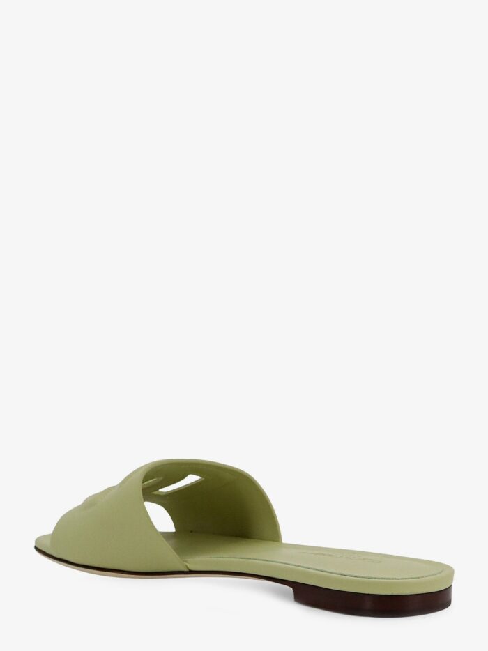 Dolce & Gabbana Leather Sandals With DG Millennials Logo