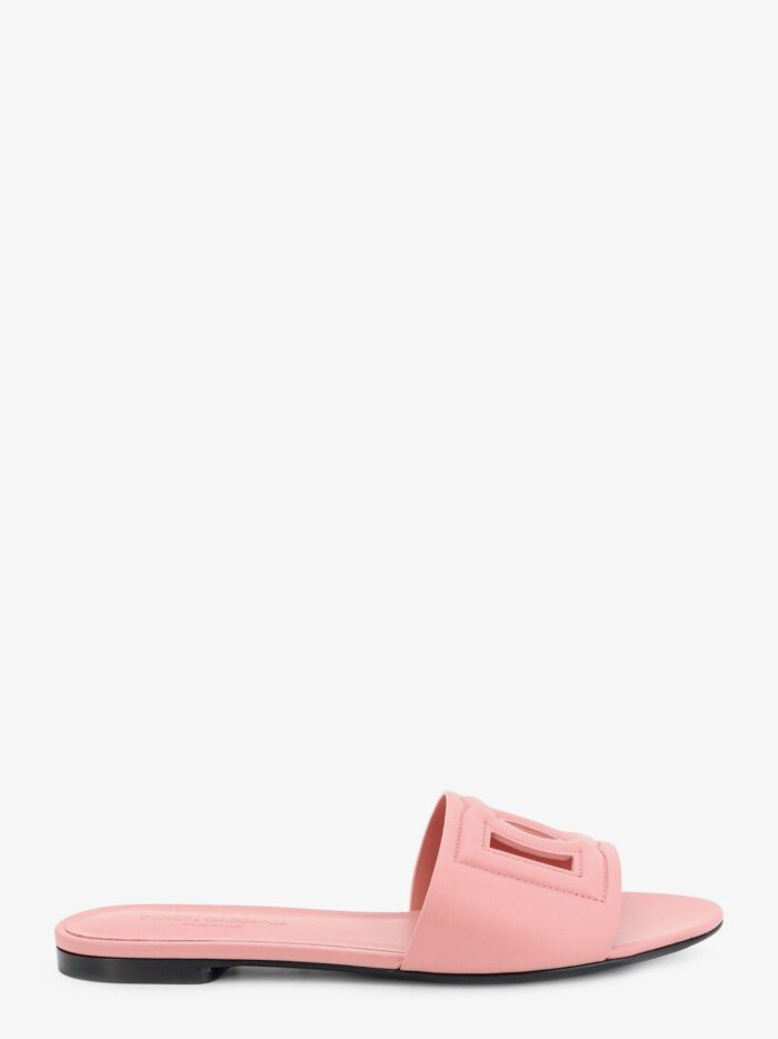 Dolce & Gabbana Leather Sandals With DG Millennials Logo