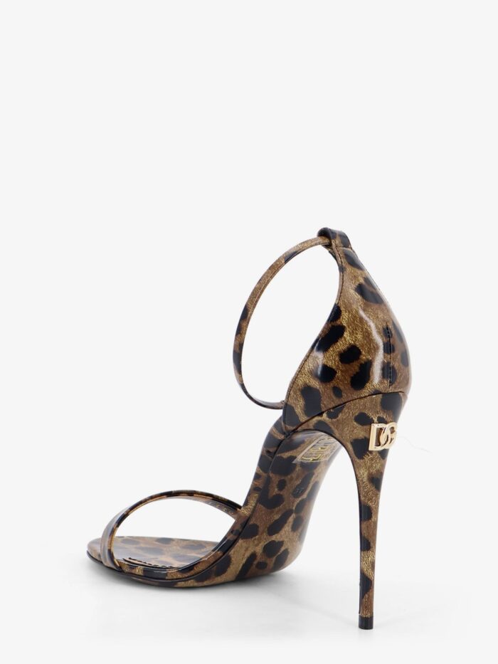 Dolce & Gabbana Leather Sandals With Leo Print