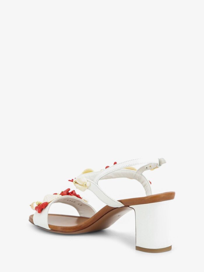 Dolce & Gabbana Leather Sandals With Sea Coral Details