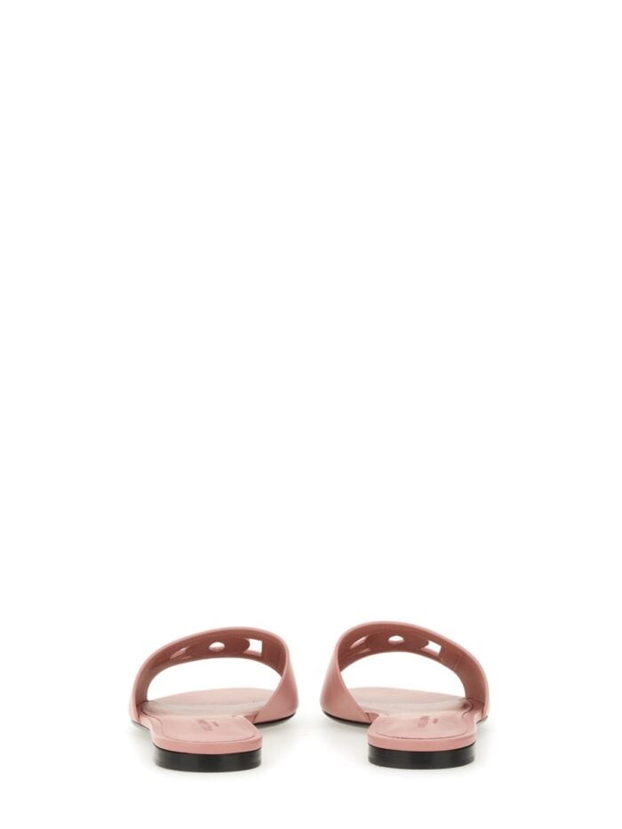 Dolce & Gabbana LEATHER SLIDE SANDAL