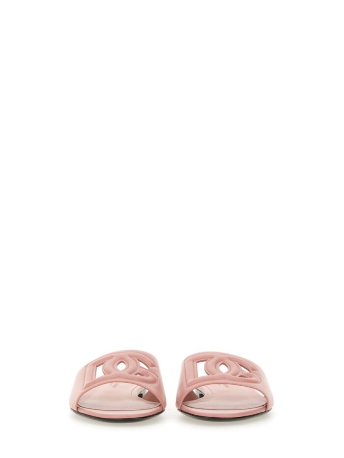 Dolce & Gabbana LEATHER SLIDE SANDAL