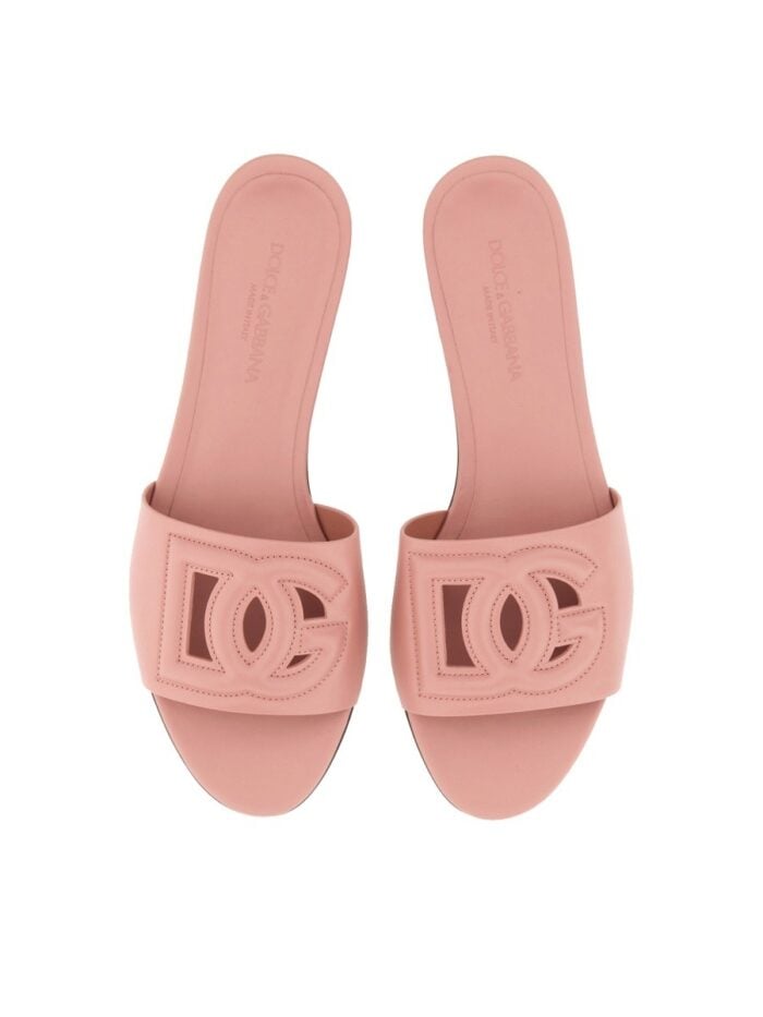 Dolce & Gabbana LEATHER SLIDE SANDAL