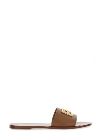 Dolce & Gabbana LEATHER SLIDE SANDAL