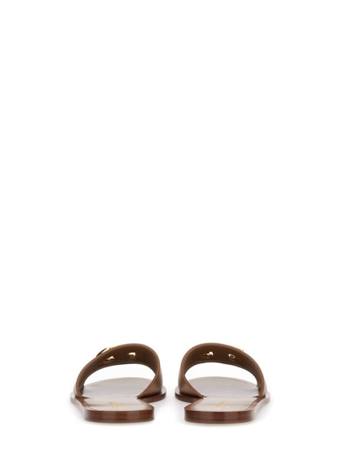 Dolce & Gabbana LEATHER SLIDE SANDAL