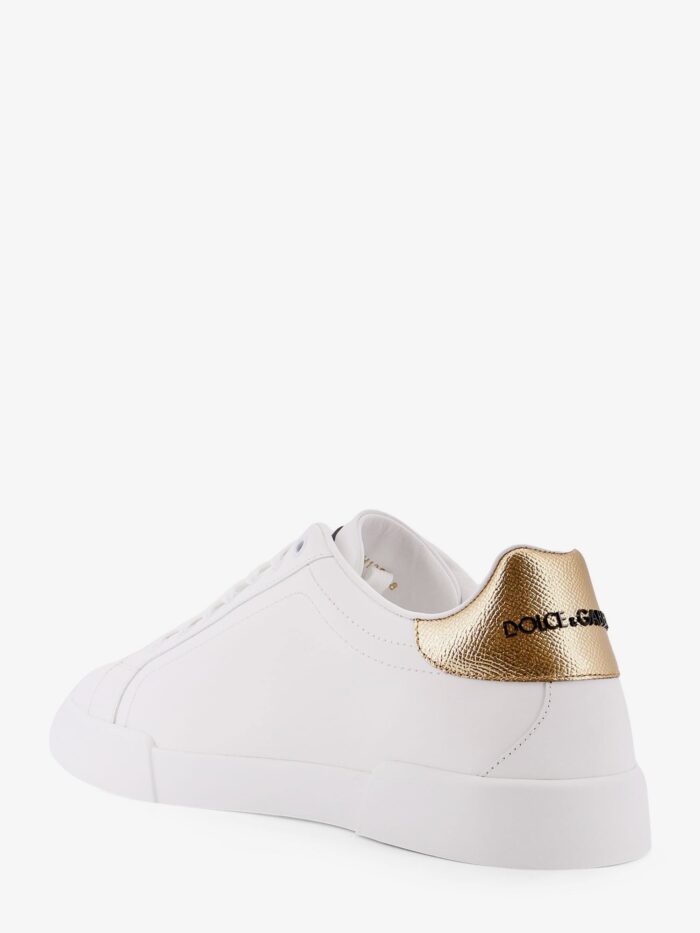 Dolce & Gabbana Leather Sneakers With Iconic Patch Logo On The Side