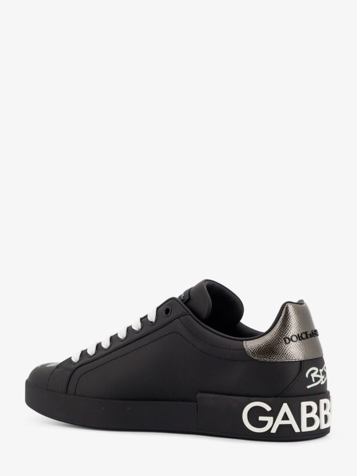Dolce & Gabbana Leather Sneakers With Iconic Prints