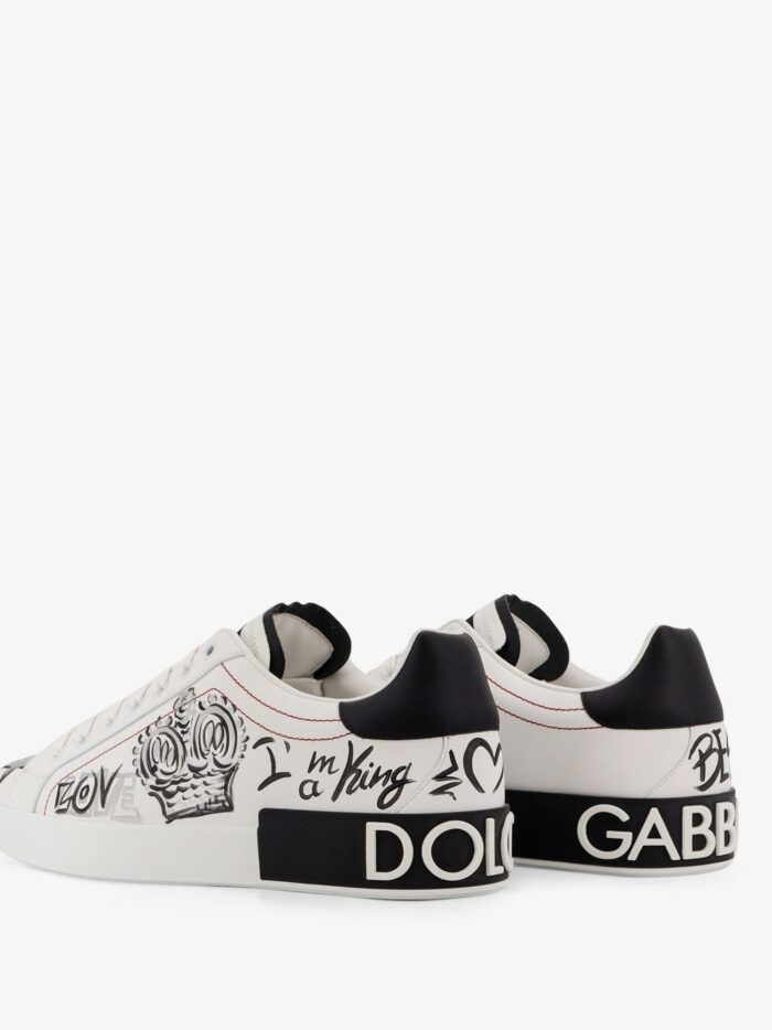Dolce & Gabbana Leather Sneakers With Iconic Prints