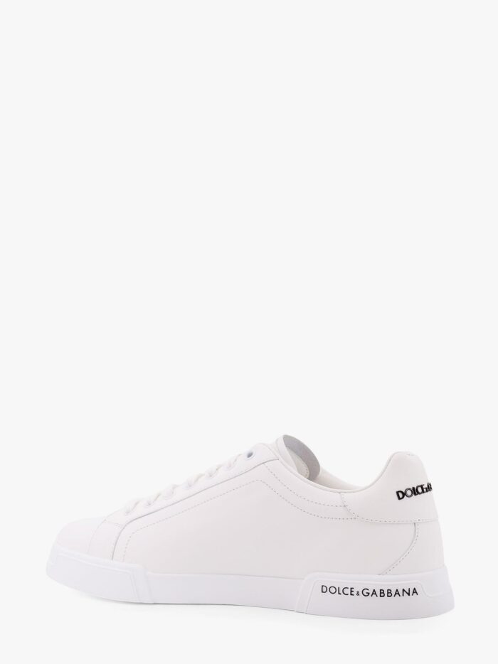Dolce & Gabbana Leather Sneakers With Lateral Logo Patch
