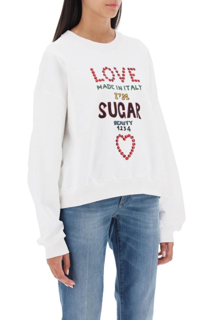 Dolce & Gabbana Lettering Print Oversized Sweatshirt