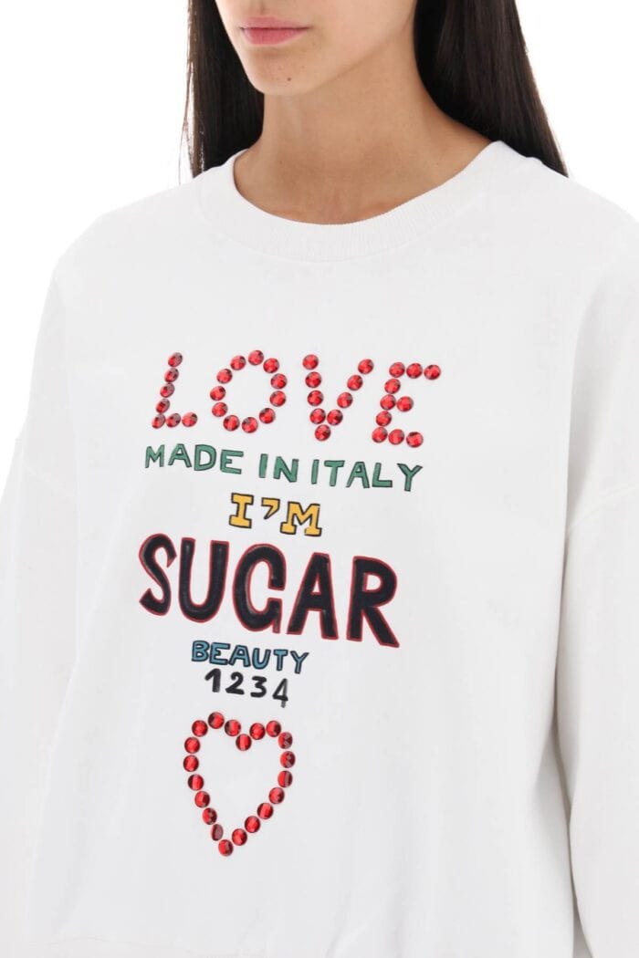 Dolce & Gabbana Lettering Print Oversized Sweatshirt