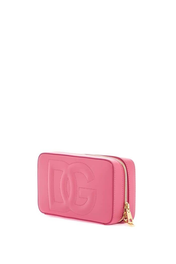 DOLCE & GABBANA Lilac Calfskin Shoulder Bag With Adjustable Strap