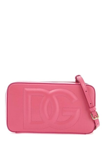 DOLCE & GABBANA Lilac Calfskin Shoulder Bag With Adjustable Strap