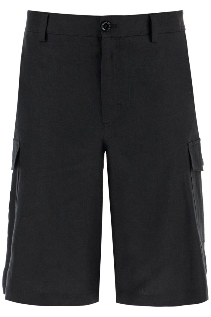 DOLCE & GABBANA Linen Cargo Bermuda Shorts For