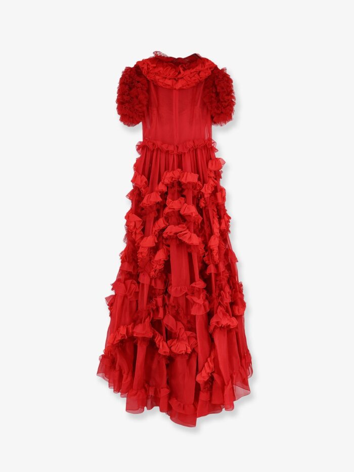 Dolce & Gabbana Long Dress With Flounces And Rouches