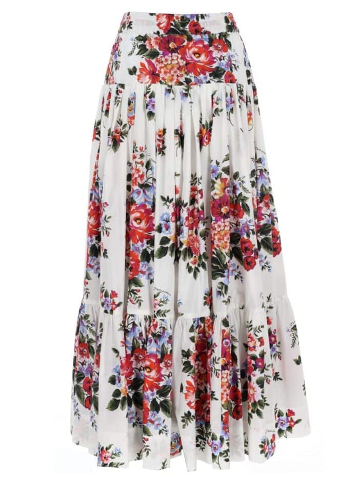 Dolce & Gabbana LONG SKIRT WITH FLORAL PRINT