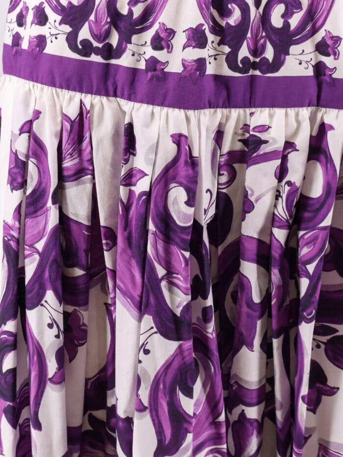 Dolce & Gabbana Long Skirt With Maiolica Print
