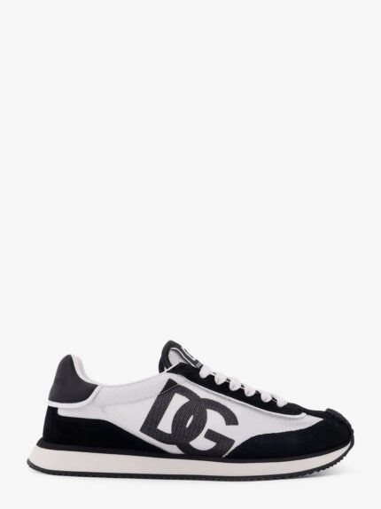 Dolce & Gabbana Low-top Mesh Sneakers With Suede Inserts