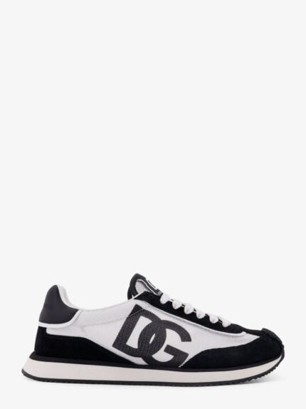 Dolce & Gabbana Low-top Mesh Sneakers With Suede Inserts