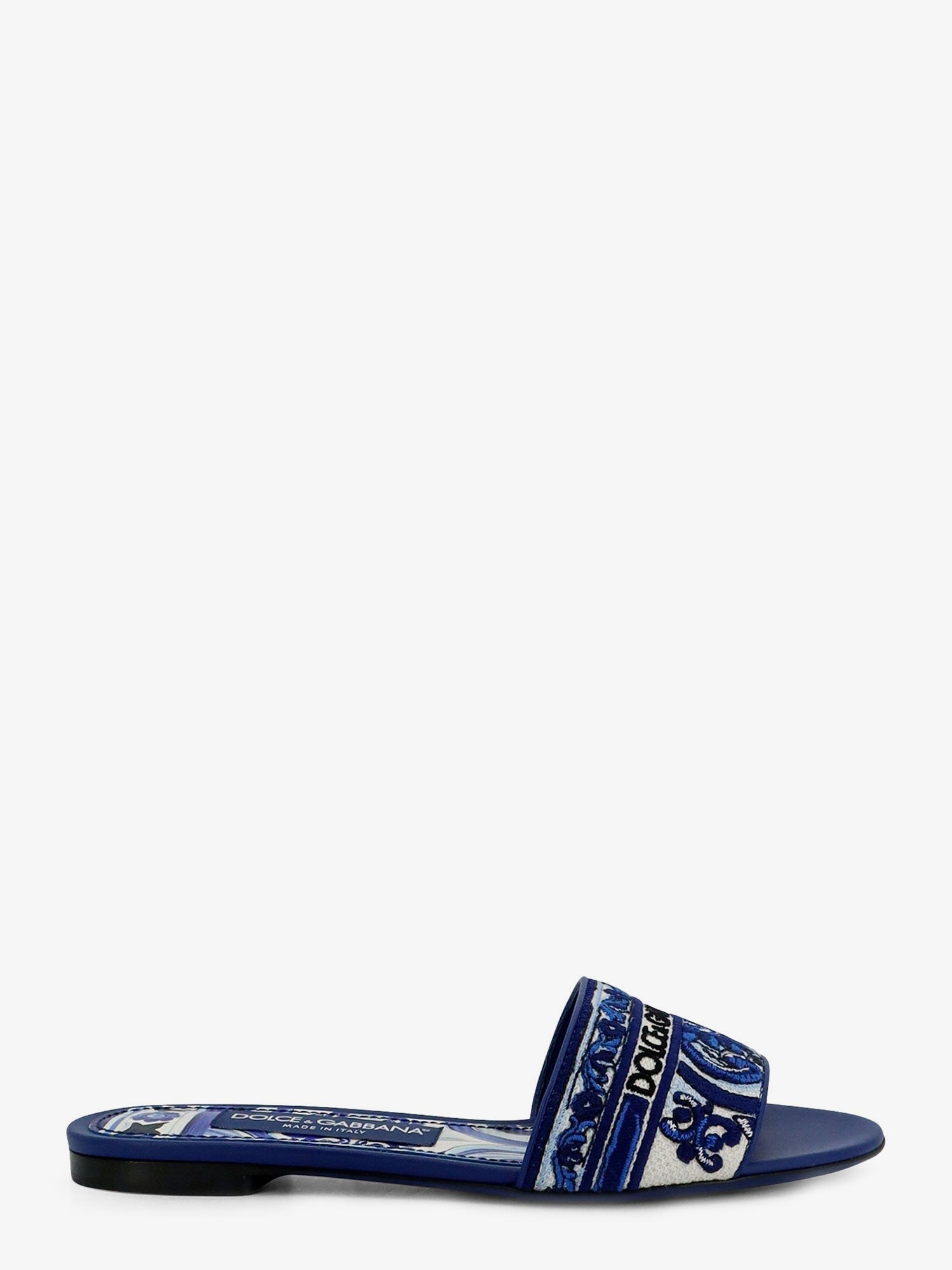 Dolce & Gabbana Maiolica Sandals With All-over Embroidery