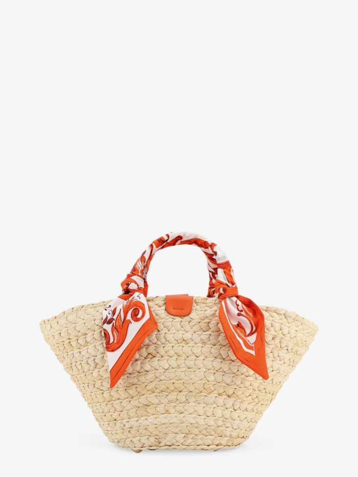 Dolce & Gabbana Maiolica Shoulder Bag In Leather And Raffia