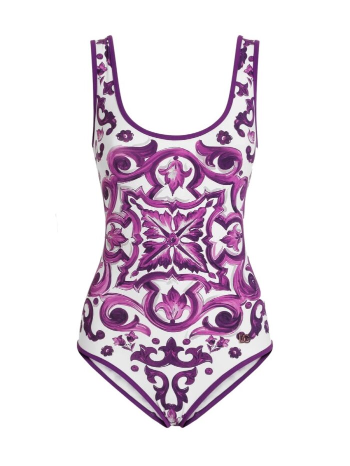 Dolce & Gabbana MAJOLICA PRINT ONE PIECE SWIMSUIT