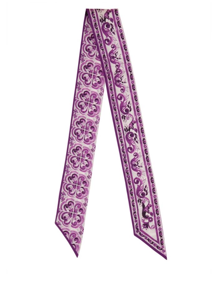 Dolce & Gabbana MAJOLICA PRINT SILK TWILL BANDEAU