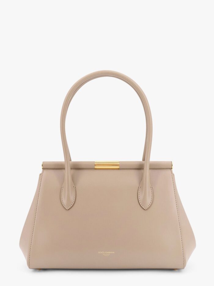 Dolce & Gabbana Marlene Leather Handbag With Charm Detail On The Front
