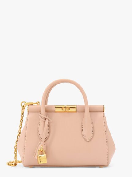Dolce & Gabbana Marlene Leather Handbag With Logo Print