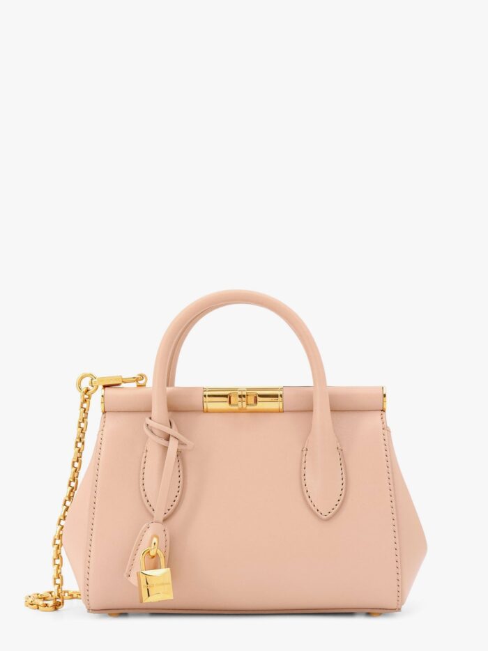 Dolce & Gabbana Marlene Leather Handbag With Logo Print