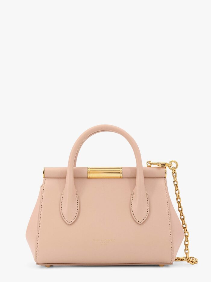 Dolce & Gabbana Marlene Leather Handbag With Logo Print