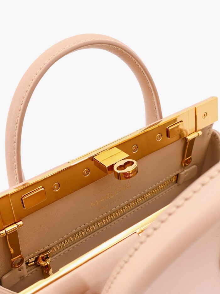 Dolce & Gabbana Marlene Leather Handbag With Logo Print