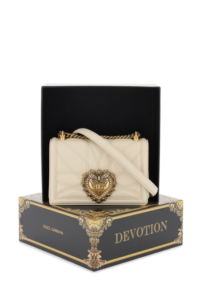 DOLCE & GABBANA Medium Devotion Bag In Quilted Nappa Leather