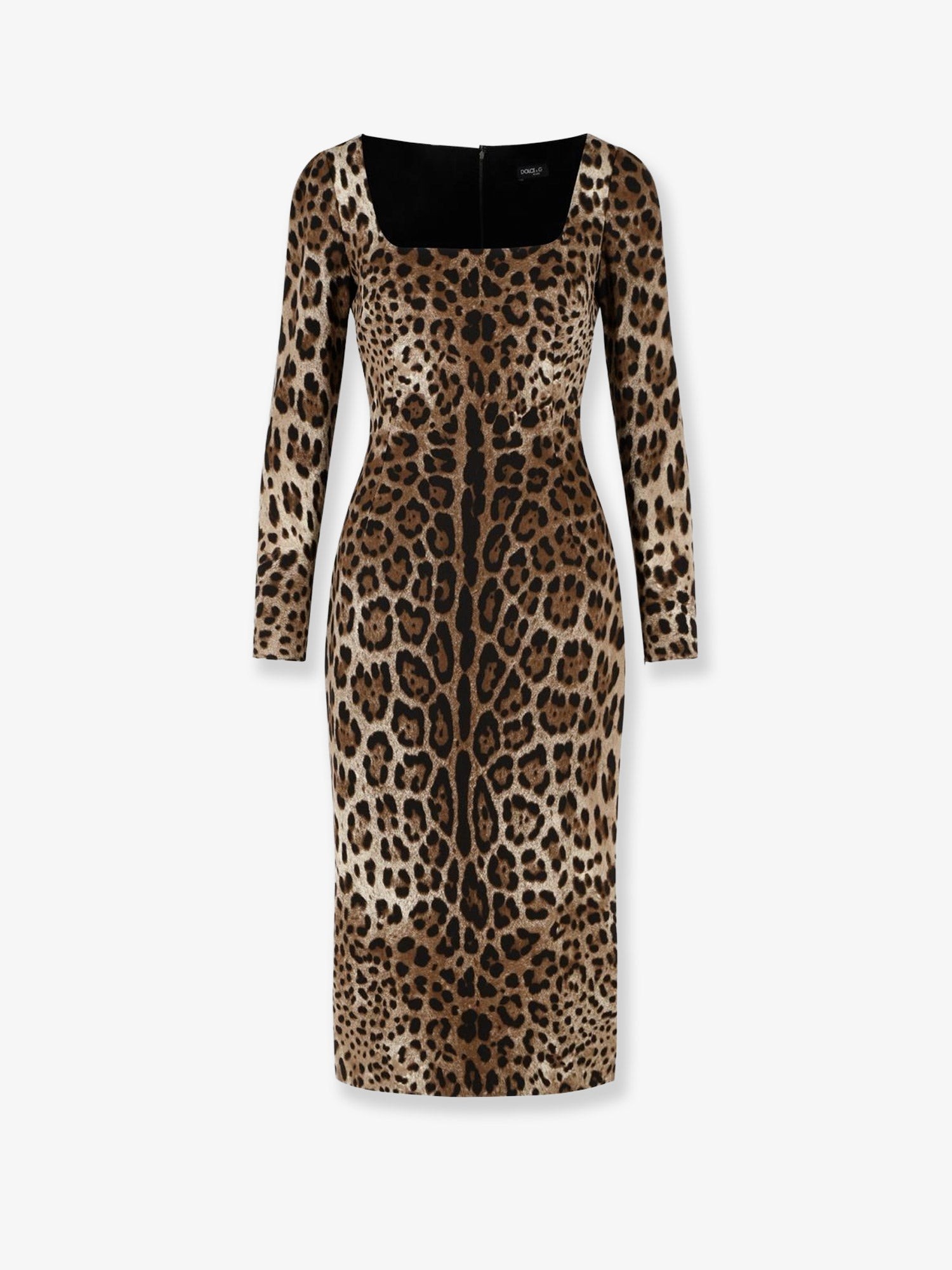 Dolce & Gabbana Midi Dress With Animal Print