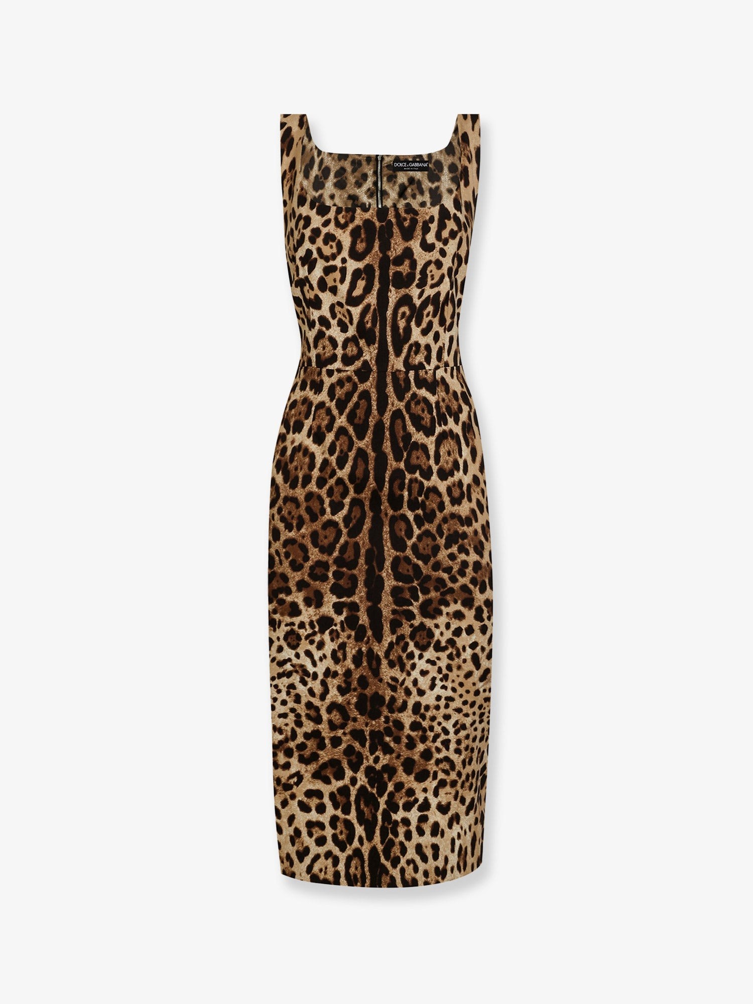 Dolce & Gabbana Midi Dress With Animal Print