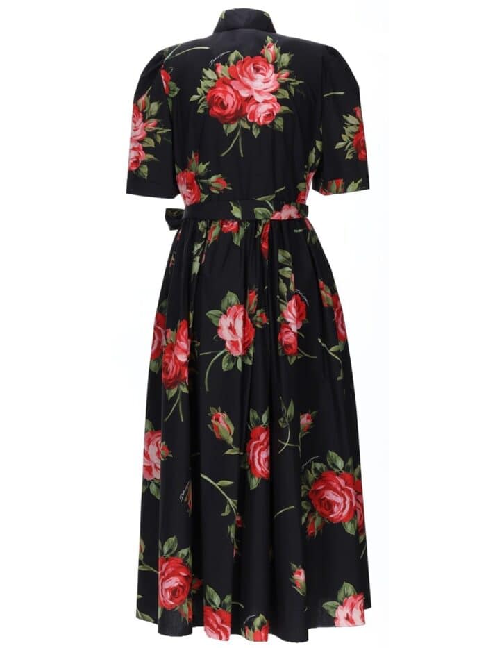 Dolce & Gabbana MIDI DRESS WITH "BOUQUET" PRINT
