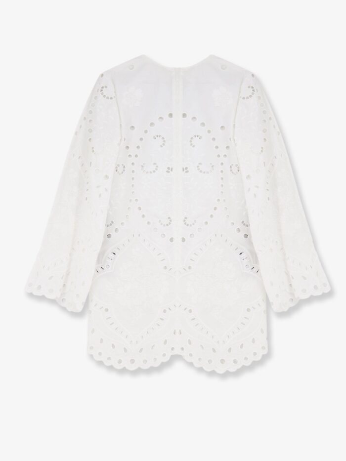 Dolce & Gabbana Mini Cotton Dress With Embroidery
