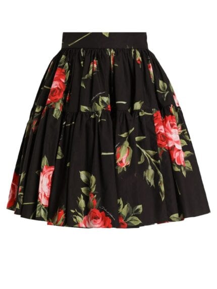 Dolce & Gabbana MINISKIRT WITH "BOUQUET" PRINT