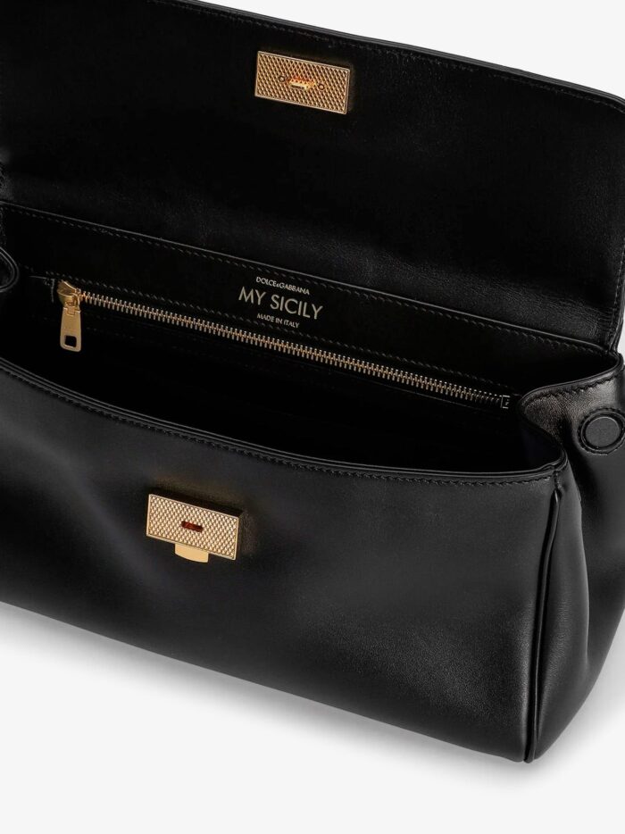 Dolce & Gabbana My Sicily Leather Shoulder Bag