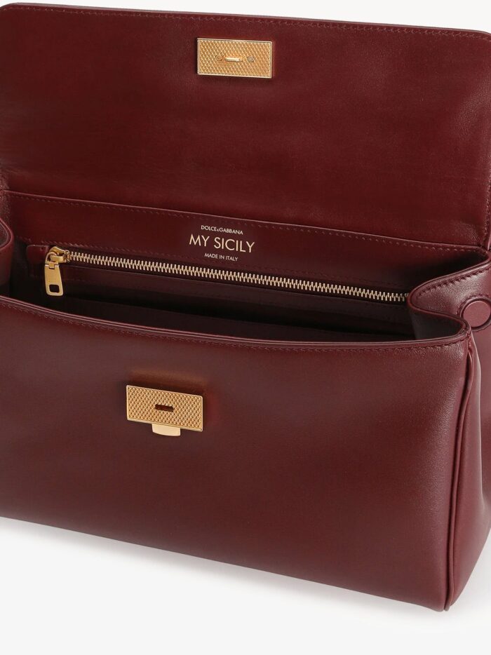 Dolce & Gabbana My Sicily Leather Shoulder Bag