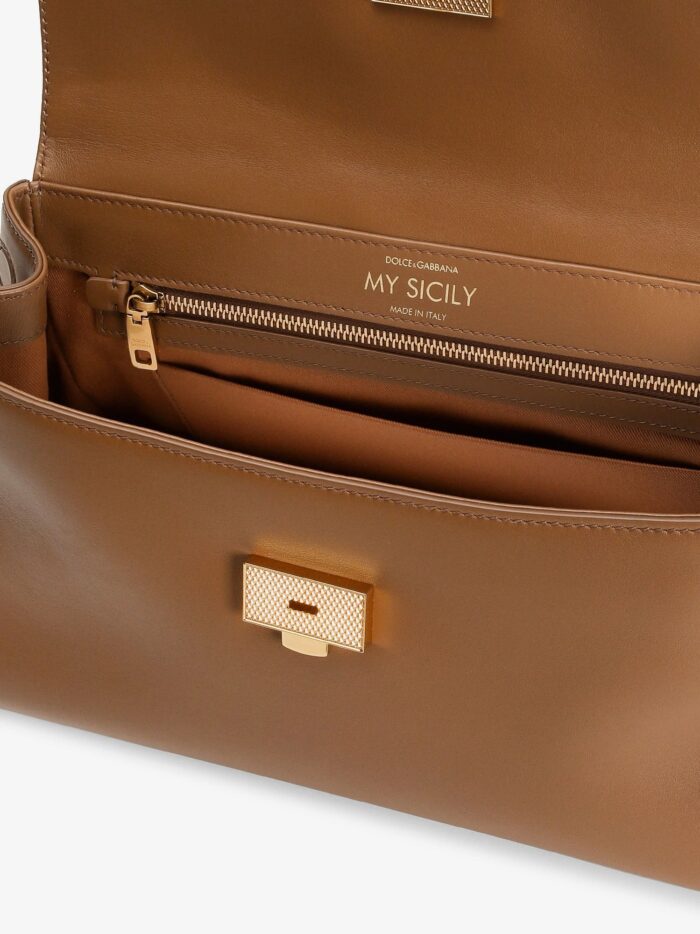Dolce & Gabbana My Sicily Leather Shoulder Bag
