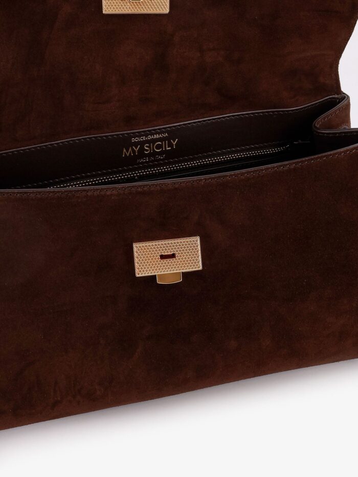 Dolce & Gabbana My Sicily Suede Shoulder Bag